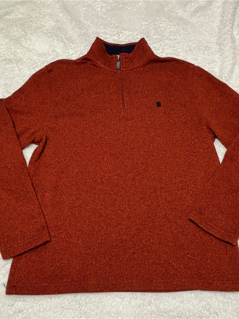 Izod Men's Zip-Up Sweater in Burnt Orange Sz L